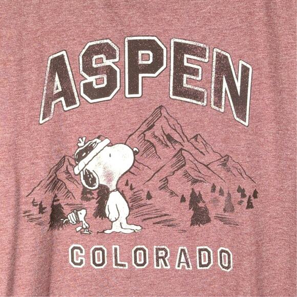 Peanuts Snoopy Aspen Colorado T Shirt Goodfellow Mens Large Graphic Tee Mountain - Picture 2 of 5